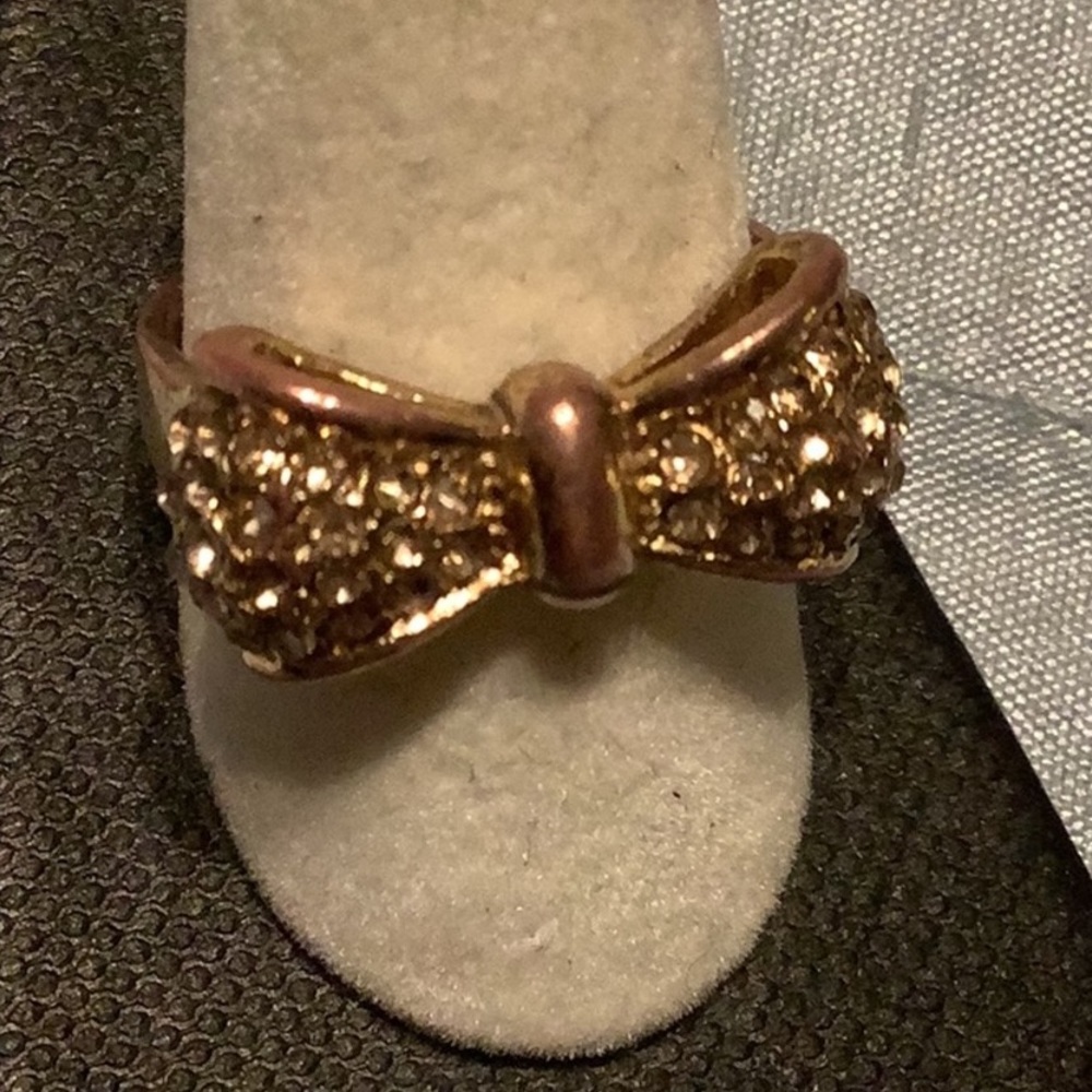 Aldo bow rhinestone ring
